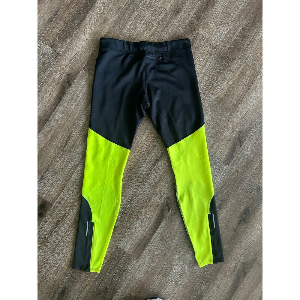 Mizuno neon, black performance leggings, women's size large - Picture 6 of 7